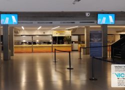 Le informazioni vengono visualizzate nel centro congressi